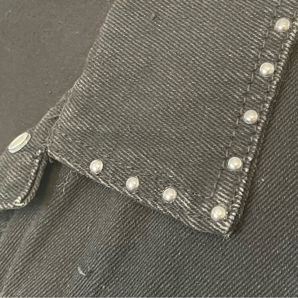 Guess | Nerissa studded logo black denim jacket - Picture 7 of 8